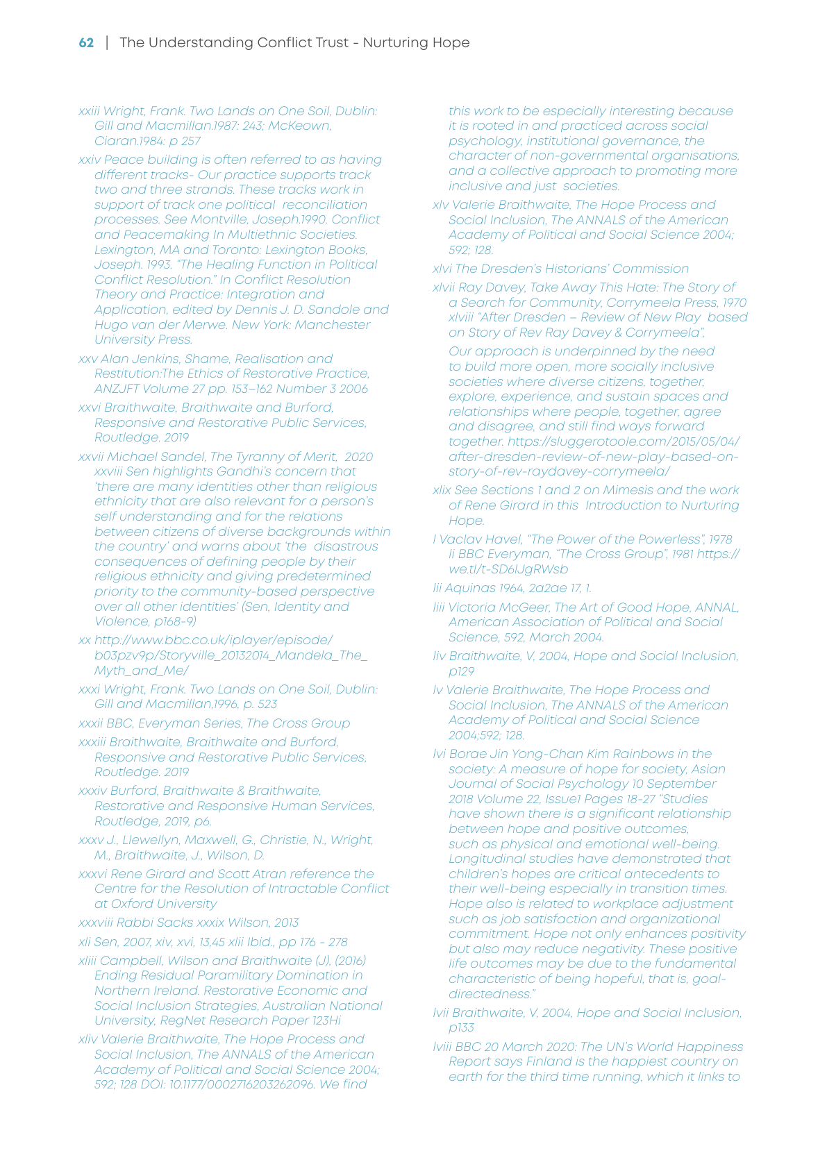 Source notes page 62 from the Nurturing Hope Introduction PDF