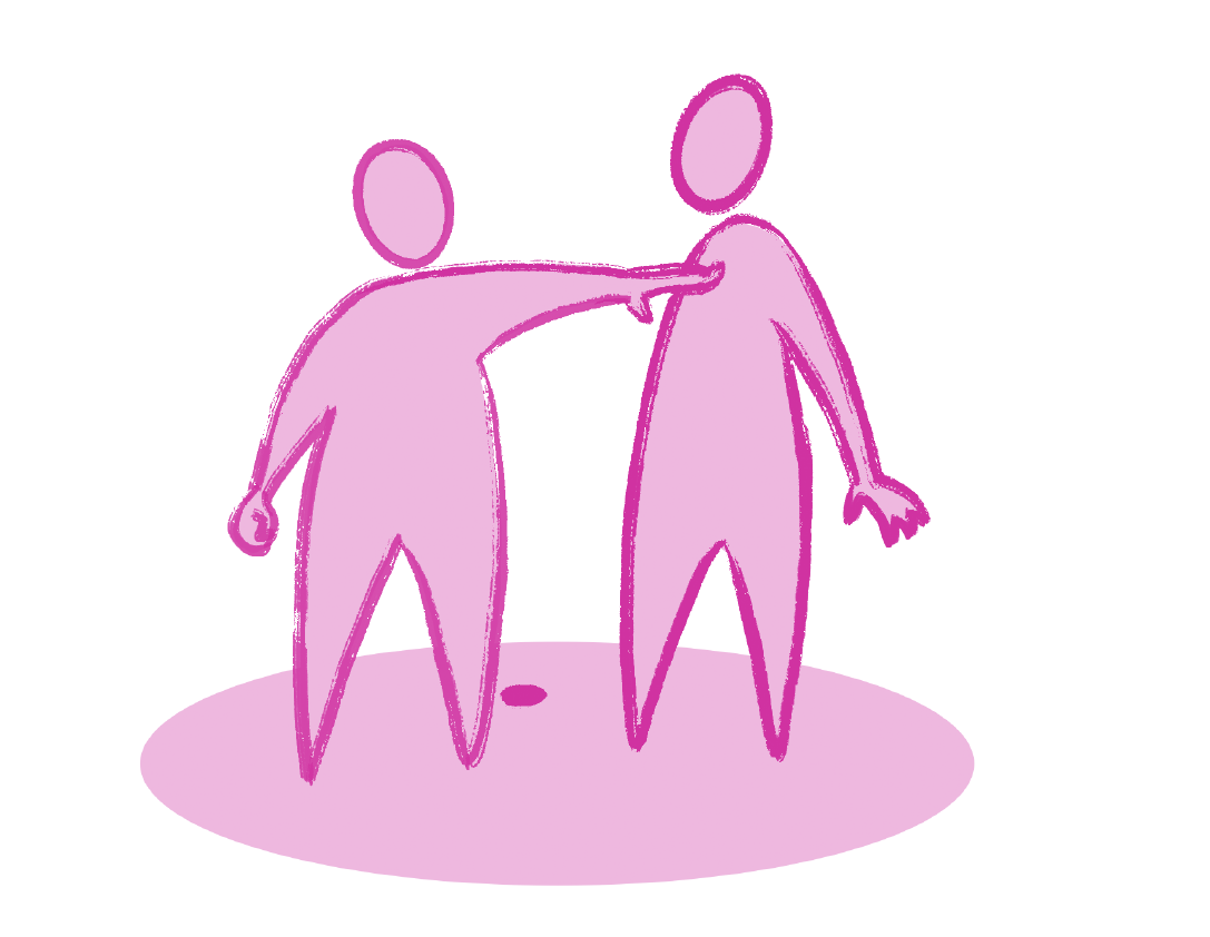 Source illustration of two people in a bounded rivalry